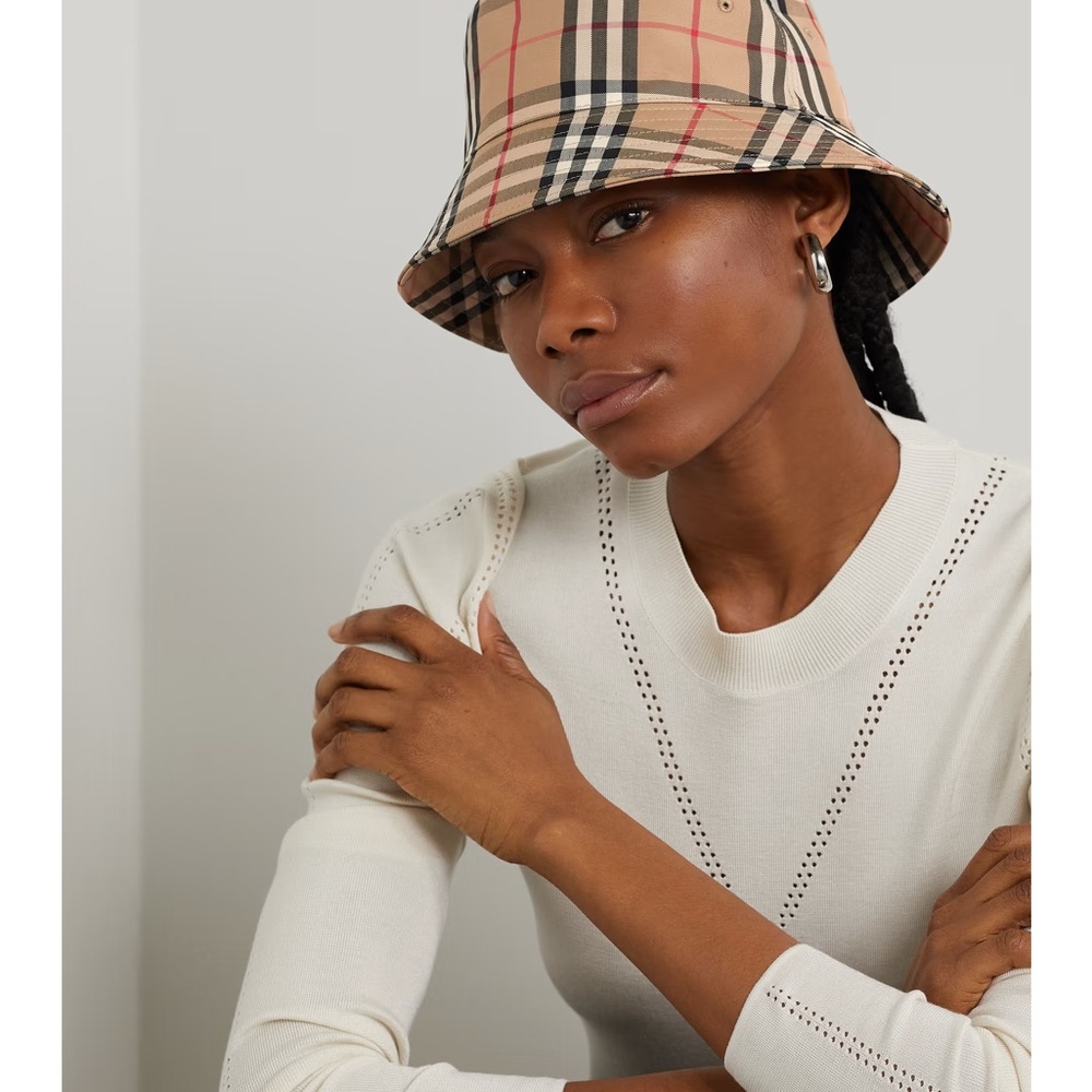 Vintage Check Technical Cotton Bucket Hat - M - Picture 4 of 7